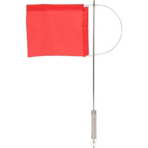 Wind Indicator Flag, Monotypes Marine Mast Flag Wind Indicator with Stainless Steel Pole Eye Catching Red Boat Flag for Sailboat Yacht, Durable & Lightweight