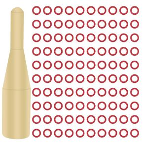 LeFeng 100 Pcs Dart Shaft O-Rings, Non-Slip Dart Shaft Rubber O Rings for Metal Shafts, Dart Accessories Kit (100Pcs Red Dart Rubber Rings)
