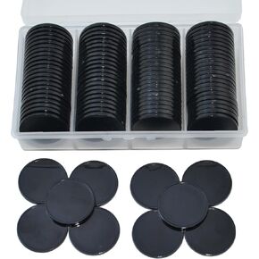100 Pieces Plastic Learning Countes Disks Bingo Chip Counting Discs Markers Tokens with Storage Case for Math Learning, Counting, Poker Chips Game, Bingo Chips Game