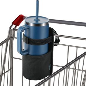 Beautyflier Shopping Cart Cup Holder, Portable Coffee Cup Carrier, Shopping Carts Drink Holder for Hanging Coffee Cup, Water Bottle, Drink Cups, Insulated Tumbler, Shaker Bottle, Baby Bottle