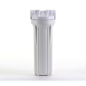 Hydronix HF3-10WHWH34, 10" White Housing with White Rib Cap For RO & Filtration Systems, 3/4" Ports