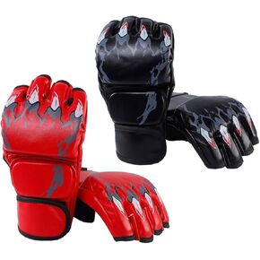 2 Pairs MMA Gloves Martial Arts Bag Gloves Boxing Fight Gloves Kickboxing Gloves for Sparring