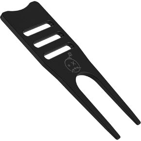 Titanium 4-in-1 Golf Divot Repair Tool & Ball Marker - Club Tee - Groove Cleaner - Putting Alignment Aid