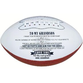 ''to My Grandson'' ''to My Son'' Print American FootbaPrint American Footballs for Outdoor Training and Recreational Play with Official Standard Size, Birthday Gift for Children