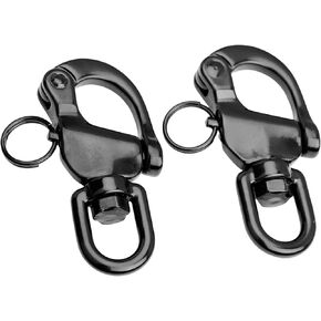 2Pcs316 Stainless Steel Swivel Snap Shackle ，Marine Quick Release Boat Anchor Chain Eye Shackle Swivel Snap Hook for Architectural