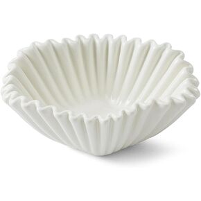 Decorative Bowl,Ceramic Ruffle Bowl,Organic Modern Home Decor Bowl,Decorative Bowls for Home Decor,Scalloped Bowl,Fluted Bowl,Fruit Bowl