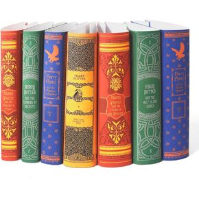 Harry Potter Collectible Book Covers - Hufflepuff House Edition | Custom Book Covers by Juniper Books Made Exclusively for Your 7-Volume Hardcover Set published by Scholastic | Books NOT Included