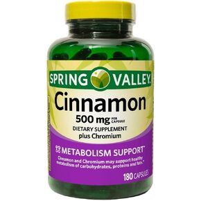 Spring Valley Cinnamon 500mg Metabolism Support