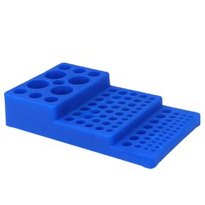 stonylab Centrifuge Tube Rack (1-Pack), 92-Well Multifunctional Tiered Design Trapezoidal Plastic Centrifuge Tube Rack, High-Temperature Resistant, Blue