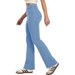 FireSwan Bootcut مضيئة اليوغا السراويل النساء عالية الخصر مضيئة طماق مع جيوب اليوغا العمل السراويل سلس تجريب طماق