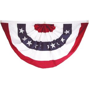 Super Tough Sewn Polyester Pleated Fan, 3 by 6-Feet