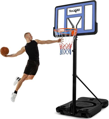 Yes4All Portable Basketball Hoop Outdoor, 3.8-10Ft Basketball Goal Adjustable for Youth/Teen/Adult Practicing Indoor & Outdoor in Saudi Arabia