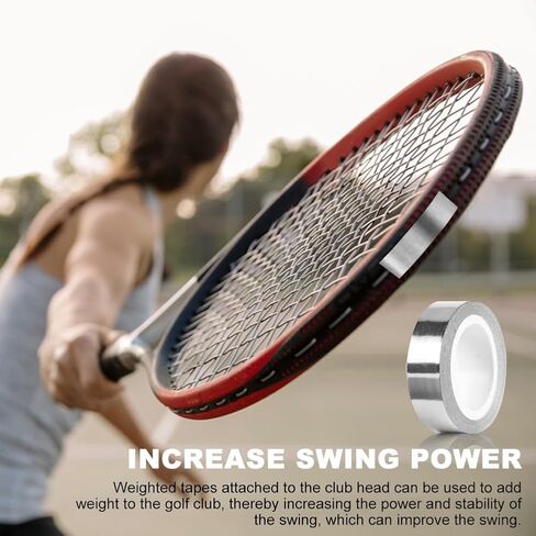 شريط SYCOOVEN Golf Lea-d، 1/2 بوصة × 100 بوصة شريط جولف ذاتي اللصق عالي الكثافة، إضافة أوزان متأرجحة لملحقات الجولف للجولف وصيد الأسماك ومجداف كرة البيسبول ومقابض مضرب التنس in Kuwait