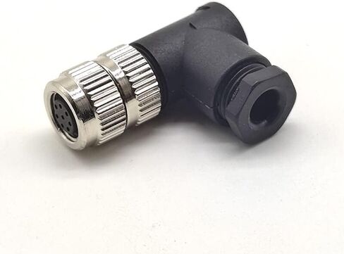 M8 Connector Screw Type Connector Right Angle Assemble Cable Plug Unshield (8 Pin Female A-Code) in Saudi Arabia