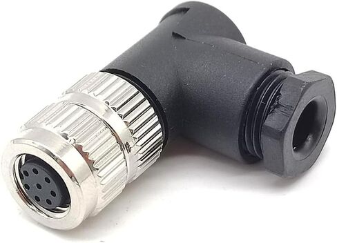M8 Connector Screw Type Connector Right Angle Assemble Cable Plug Unshield (8 Pin Female A-Code) in Saudi Arabia