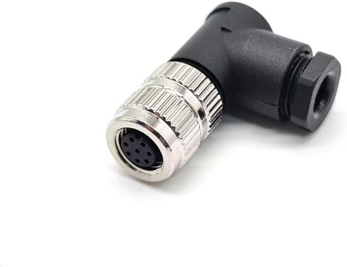 M8 Connector Screw Type Connector Right Angle Assemble Cable Plug Unshield (8 Pin Female A-Code) in Saudi Arabia