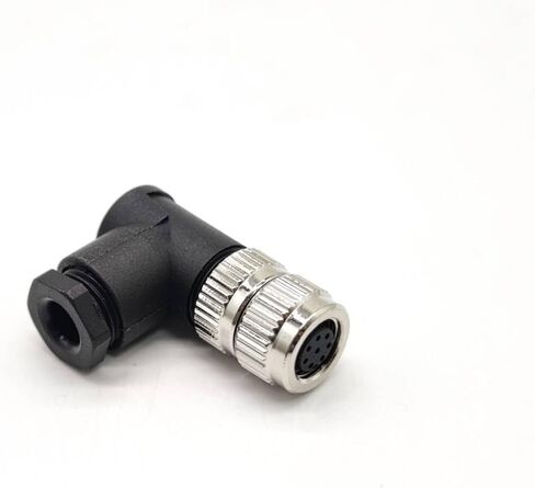 M8 Connector Screw Type Connector Right Angle Assemble Cable Plug Unshield (8 Pin Female A-Code) in Saudi Arabia