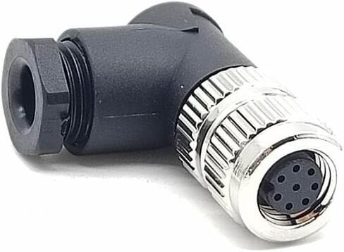 M8 Connector Screw Type Connector Right Angle Assemble Cable Plug Unshield (8 Pin Female A-Code) in Saudi Arabia