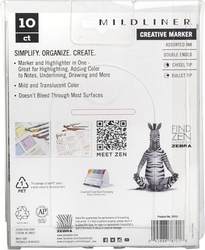 Zebra Pen Sarasa Clip Vintage and Mildliner Neutral Set, 7 Retractable Gel Pens, 7 Dual-Tip Highlighters, Fine Point, 0.5mm, Assorted Neutral Vintage Colors, 14-Pack; 10114 in Saudi Arabia