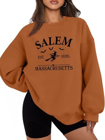 Women Halloween Sweatshirts Oversized Salem 1626 Massachusetts Sweatshirt Hocus Pocus Witch Crewneck Pullover Tops in Saudi Arabia