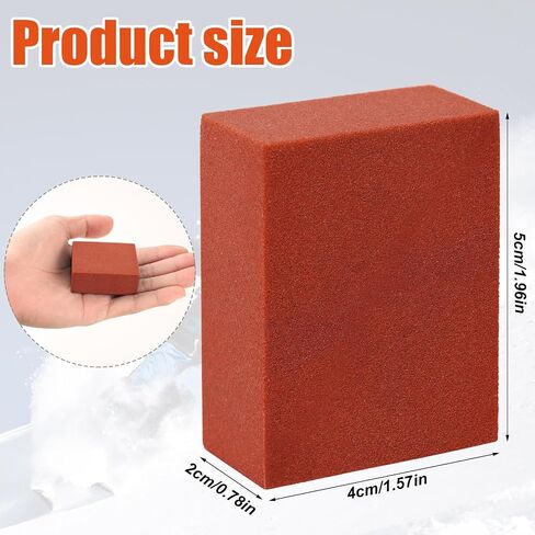 5x4x2cm Gummy Rubber Abrasive Stone, Red, 240 Granularity, Snowboard Gummy Stone Edge Grinding Rubber Block Stone Snowboard Ski Stone for Removing Burrs in Saudi Arabia