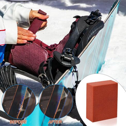 5x4x2cm Gummy Rubber Abrasive Stone, Red, 240 Granularity, Snowboard Gummy Stone Edge Grinding Rubber Block Stone Snowboard Ski Stone for Removing Burrs in Saudi Arabia