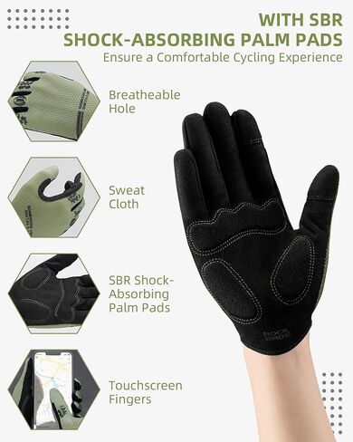 ROCKBROS Cycling Gloves for Men Breathable Bike Gloves for Men Cycling Touchscreen Mountain Bike Gloves for Men in Saudi Arabia
