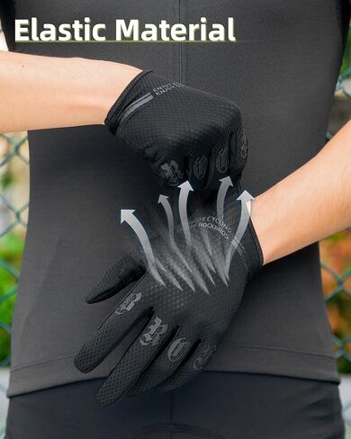 ROCKBROS Cycling Gloves for Men Breathable Bike Gloves for Men Cycling Touchscreen Mountain Bike Gloves for Men in Saudi Arabia