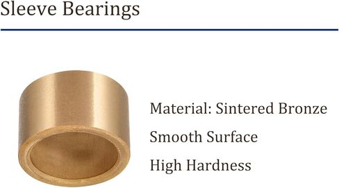 3 قطع محامل الأكمام - [10 مم قطر التجويف × 16 مم OD × 10 مم الطول] جلبة برونزية ملبدة للمعدات الصناعية، تشحيم ذاتي، لون ذهبي in Kuwait