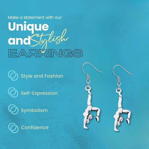 Gymnastics Earrings- Girls Gymnastic Jewelry - Gift For Gymnast, Gymnastic Coaches & Teams in Saudi Arabia