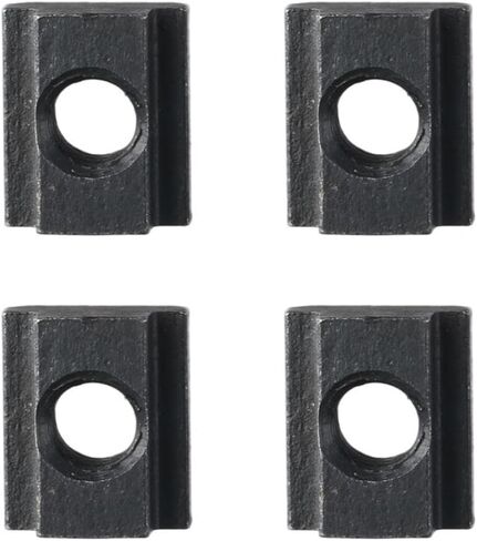 4Pcs Steel T-Slot Nut, Oxide Finish Hammer Head Fastener, 3/8-16 Threads T Sliding Nut Block, Table Slot 7/16 for Machines Tool Tables, Black in Saudi Arabia