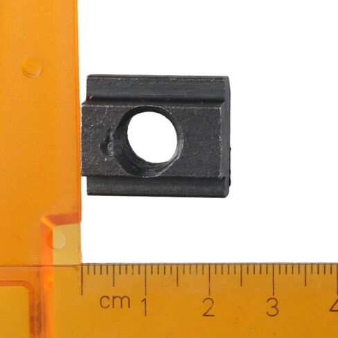 4Pcs Steel T-Slot Nut, Oxide Finish Hammer Head Fastener, 3/8-16 Threads T Sliding Nut Block, Table Slot 7/16 for Machines Tool Tables, Black in Saudi Arabia