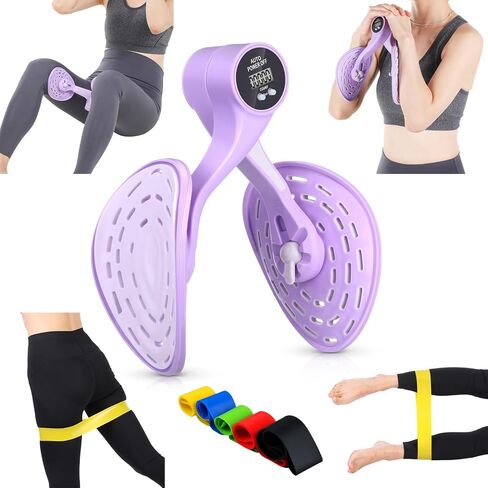 Poen Thigh Exerciser for Women Hip Trainer with Counter Pelvic Floor Strengthening Device Women with 5 Resistance Bands Kegels for Women Tightening Machine for Hips Glutes Workout in Saudi Arabia