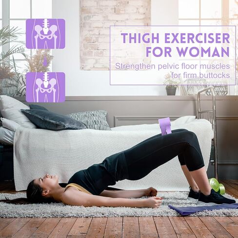 Poen Thigh Exerciser for Women Hip Trainer with Counter Pelvic Floor Strengthening Device Women with 5 Resistance Bands Kegels for Women Tightening Machine for Hips Glutes Workout in Saudi Arabia