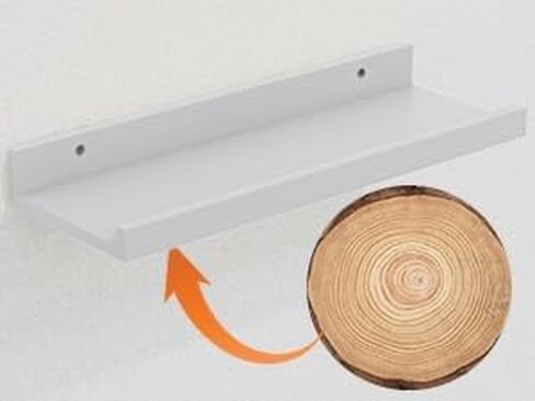 رف كتب عائم طويل 5ps 15.7 بوصة لغرفة الأطفال، أرفف مثبتة على الحائط باللون الأسود مع شفة للتخزين، عرض رف حافة للصور لغرفة النوم والحمام والمطبخ وغرفة المعيشة وديكور الحائط باللون الأسود in Kuwait