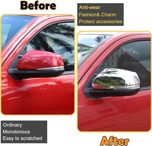 CHEAYAR Door Rear View Mirror Cover Cap Compatible with Toyota Tacoma 2015-2022, Exterior Side Cover, ABS Molding Trim 2pcs (Matt black) in Saudi Arabia