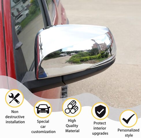 CHEAYAR Door Rear View Mirror Cover Cap Compatible with Toyota Tacoma 2015-2022, Exterior Side Cover, ABS Molding Trim 2pcs (Matt black) in Saudi Arabia