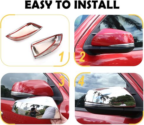 CHEAYAR Door Rear View Mirror Cover Cap Compatible with Toyota Tacoma 2015-2022, Exterior Side Cover, ABS Molding Trim 2pcs (Matt black) in Saudi Arabia