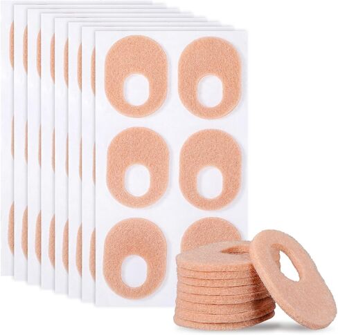 48 Pcs Felt Callus Pads Adhesive Corn Protectors Callus Cushions for Bottom of Foot Oval Shape Corn Pads Foot Callus Pads Soft Felt Callus Cushions for Men Women Feet Toes Pain Relief(Nude, 1/8 Inch) in Saudi Arabia