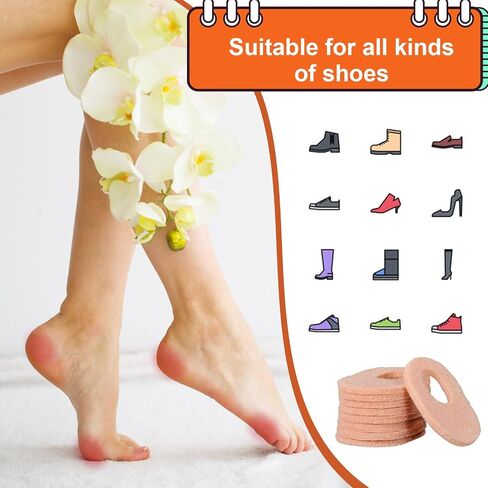 48 Pcs Felt Callus Pads Adhesive Corn Protectors Callus Cushions for Bottom of Foot Oval Shape Corn Pads Foot Callus Pads Soft Felt Callus Cushions for Men Women Feet Toes Pain Relief(Nude, 1/8 Inch) in Saudi Arabia