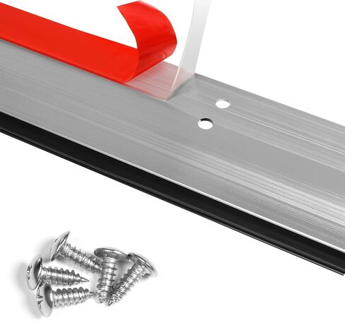 Door Metal Draft Stopper 32 inches Aluminum Mouse Blocker with Rubber Sweep Seal for Stop Under Doors Drafty Cover 1-1/8 inch Gap, 2"x32" Silver in Kuwait