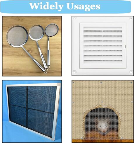Woven Wire Mesh Stainless Steel Woven Wire 200 Mesh 12"X 40" Mesh Sheet Filtration Cloth Mesh Cover Screen Mesh for Home Garden Animal Cage Net Mesh in Saudi Arabia