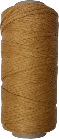Maker's Craft Dyed Premium Quality Macrame Cord Single Strand 3Mm X 110 Yards for DIY Handcrafts Macrame, Wall Hanging, Knitting & Crocheting Sustainable Cord (Linen) in Saudi Arabia