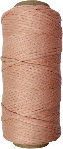 Maker's Craft Dyed Premium Quality Macrame Cord Single Strand 3Mm X 110 Yards for DIY Handcrafts Macrame, Wall Hanging, Knitting & Crocheting Sustainable Cord (Linen) in Saudi Arabia