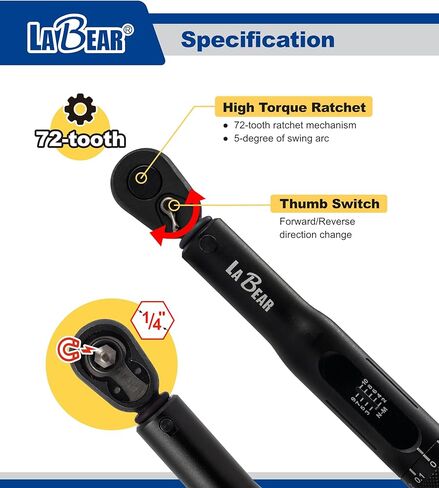 Bike Torque Wrench 1/4 drive set, Dr. 2-10 Nm Multi-Function Cycling Bicycle Multitool Repair Kits - Bike Tool Set - Great for Mountain & Road Bikes. EDC tool in Saudi Arabia