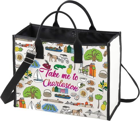 WZMPA Charleston Travel Cosmetic Bag Charleston Vacation Gifts Take Me To Charleston Zipper Pouch Bag Charleston Trip Gift (To Charleston) in Saudi Arabia