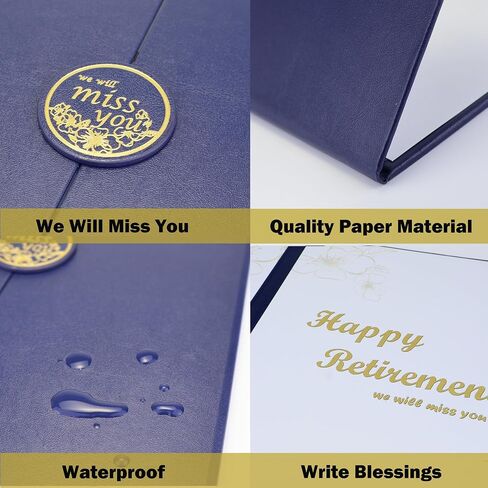 Large Retirement Card, Happy Retirement Guest Book Alternative, Black Gold Retirement Party Decorations, Jumbo Retirement Greeting Card Retirement Gifts for Men Women, Retirement Signature Board in Saudi Arabia