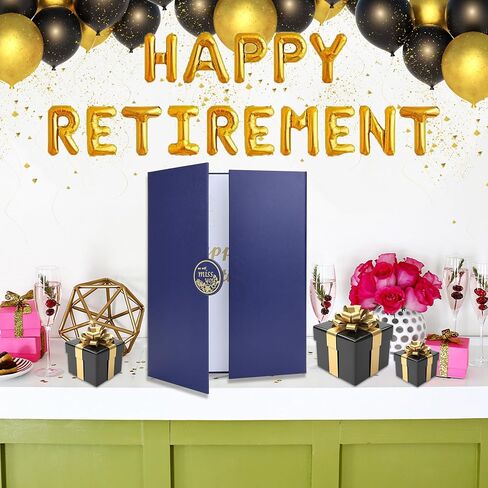 Large Retirement Card, Happy Retirement Guest Book Alternative, Black Gold Retirement Party Decorations, Jumbo Retirement Greeting Card Retirement Gifts for Men Women, Retirement Signature Board in Saudi Arabia