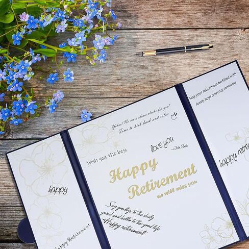 Large Retirement Card, Happy Retirement Guest Book Alternative, Black Gold Retirement Party Decorations, Jumbo Retirement Greeting Card Retirement Gifts for Men Women, Retirement Signature Board in Saudi Arabia