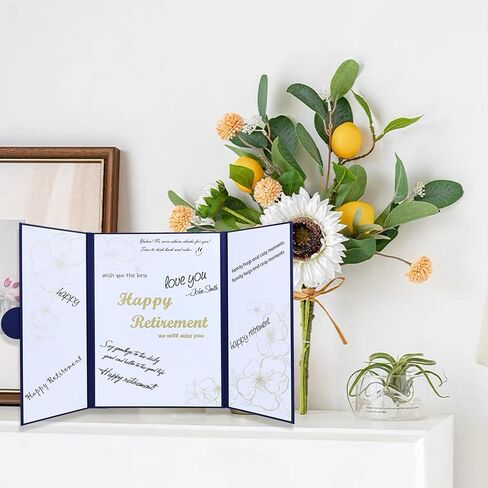 Large Retirement Card, Happy Retirement Guest Book Alternative, Black Gold Retirement Party Decorations, Jumbo Retirement Greeting Card Retirement Gifts for Men Women, Retirement Signature Board in Saudi Arabia